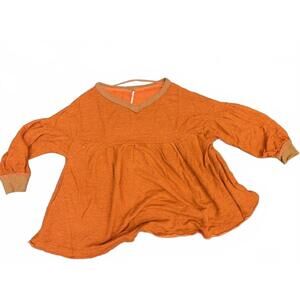 NWT New Free People Prudence Pullover Dress Orange Large